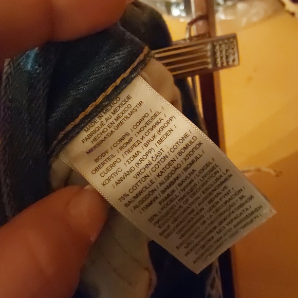 WOMENS AVERY BOYFRIEND CROP PATCHED JEANS SIZE 25 X 27 LIGHT BLUE - Picture 7 of 8